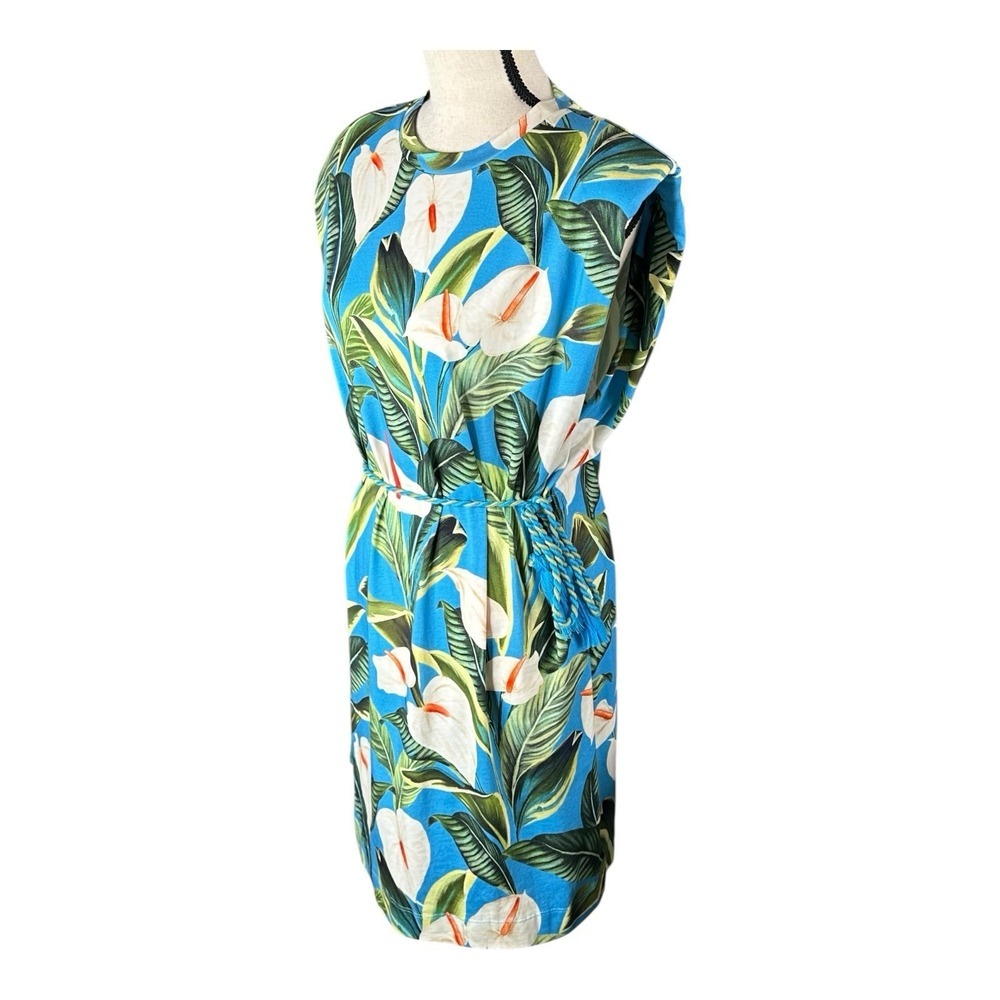FARM Rio Floral Sleeveless Padded Floral Tie Multicolor Mini Dress Size Small - Picture 5 of 16